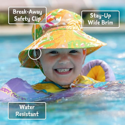 JAN & JUL Kids' Quick Dry Beach Bucket Sun-Hat for Swimming - color: Dark Navy, size: 5-12 Years