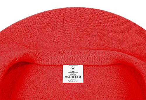 TOP HEADWEAR Wool Blend French Bohemian Beret - color: Red