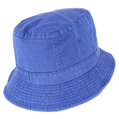 Armycrew Pigment Dyed Washed 100% Cotton Unisex Bucket Hat - color: Indigo