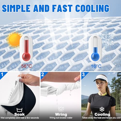 Sukeen Cooling Stretchy Sun Visor for Women Men UV Protection Cooling Hat - color: Black and White
