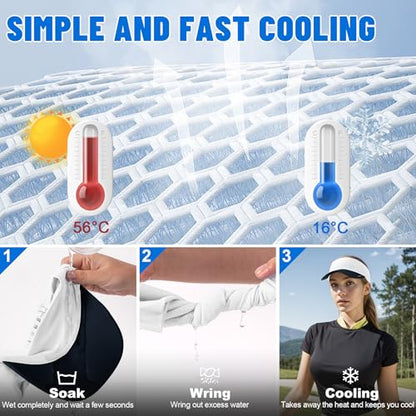 Sukeen Cooling Stretchy Sun Visor for Women Men UV Protection Cooling Hat - color: Black and White
