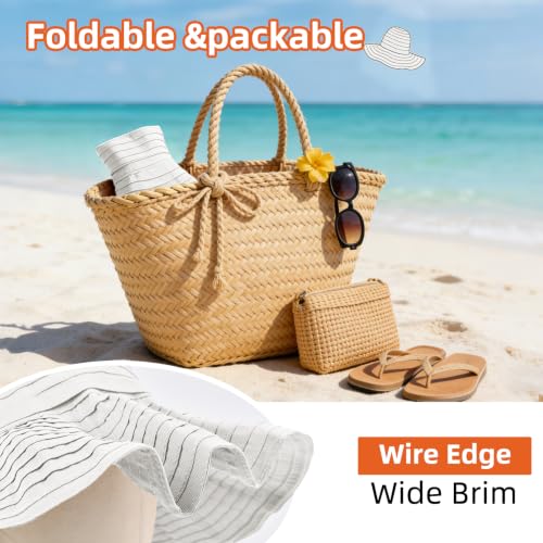 Sun Hat for Men Women UV Protection Wide Brim Fishing Hats Breathable UPF 50+ Boonie Bucket Hats Beach Safari Hiking Garden - color: White