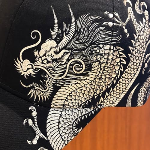 Women's Men's Fashion Baseball Cap Adjustable Strapback Hats Dad Hat Visor Sports Hat - color: Dragon