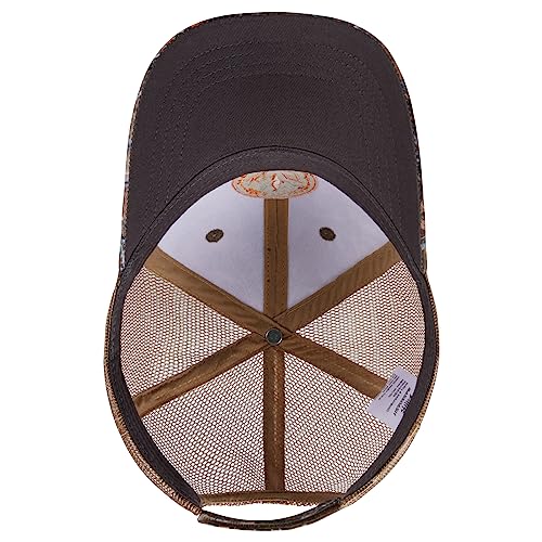 BASSDASH Altimate Fishing Hat Mesh Back for Men Women Adjustable Baseball Trucker Cap - color: Autumn Forest