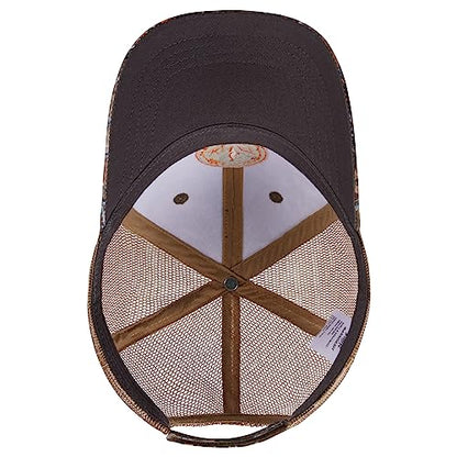 BASSDASH Altimate Fishing Hat Mesh Back for Men Women Adjustable Baseball Trucker Cap - color: Autumn Forest