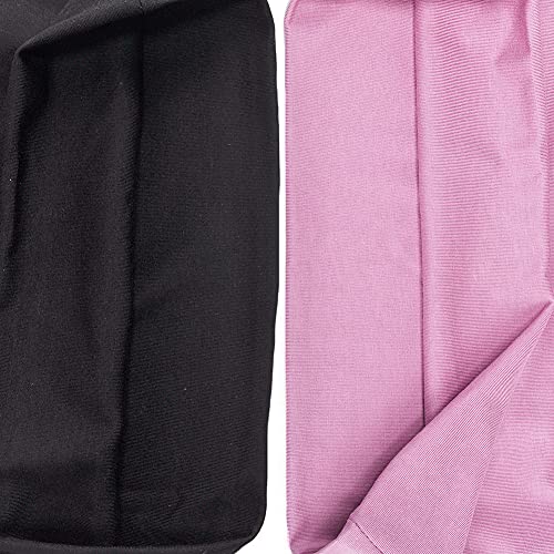 XYIYI Womens Chemo Headwear Hats Cotton Slouchy Beanie Cap Scarf - color: 2pcs Black Purple-o