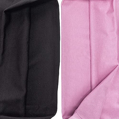 XYIYI Womens Chemo Headwear Hats Cotton Slouchy Beanie Cap Scarf - color: 2pcs Black Purple-o