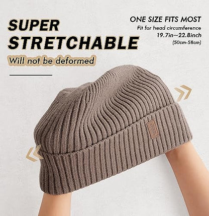 Wmcaps Winter Beanie for Men Women Fleece Lined Hat Warm Cuffed - color: Brown