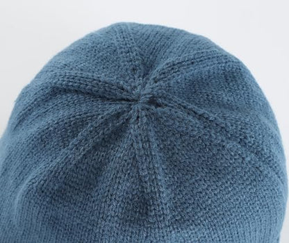 Home Prefer Mens Winter Hat Knit Earflap Hat Stocking Caps with Ears Beanie Hat - color: Airforce Blue