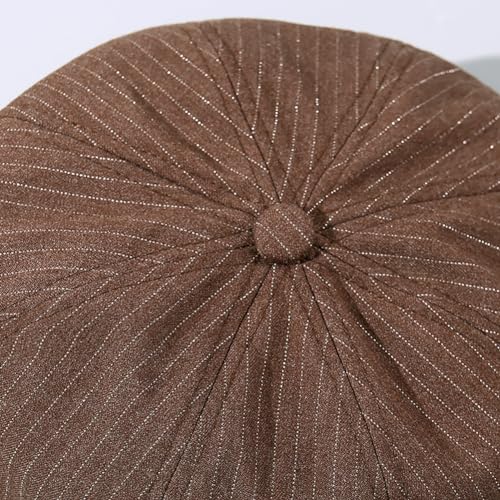 Newsboy Caps for Women Classic Beret Hats Autumn Winter Cap - color: C-coffee