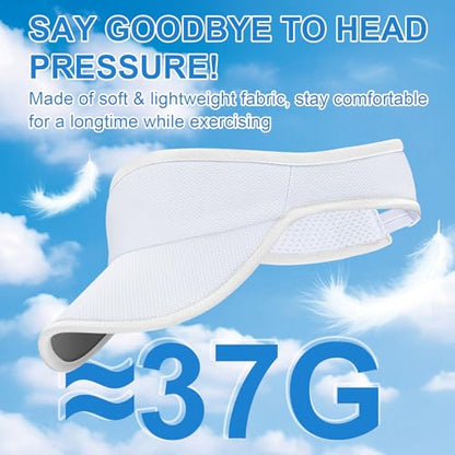 Sports Sun Visor Hat for Women Men, Lightweight Quick-Dry Sun Hat - color: White/2.0
