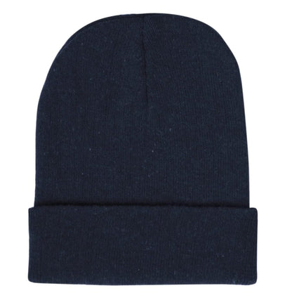 Knit Winter Beanie Hat Set, Pack of 5 Colors, Classic Cuffed Design, Multi-Color - Navy, Red, Olive, Gray, Black