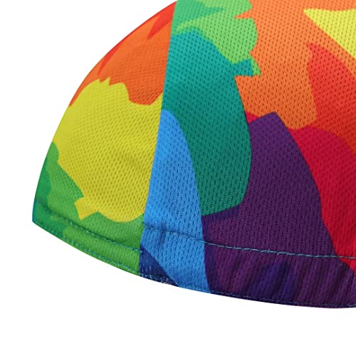 Man's Cycling Cap - Polyester Road Cycling Hat-Under Helmet - Cycling Helmet Liner Breathable&Sweat Uptake - color: Cck