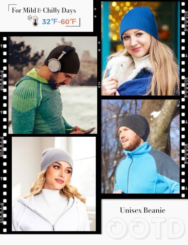 ROYBENS 100% Cotton Cuffless Beanie for Men Women Knit Fisherman Skull Cap - color: Khaki