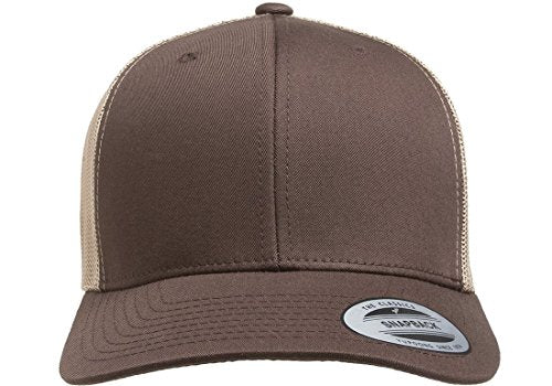Yupoong Yp Classics Retro Trucker Cap - color: Brown/Khaki, size: One Size, style: Single