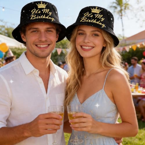 Bucket Hat Funny Duck Fisherman Hat Travel Beach Sun Hat Outdoor Cap for Men Women Adults - color: It's My Birthday King