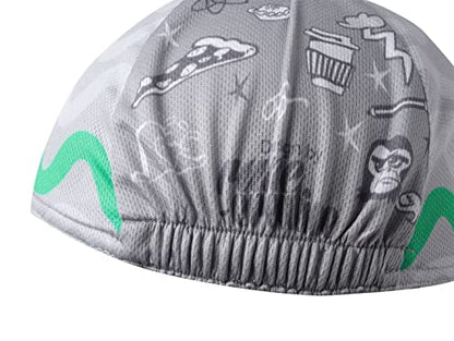 Funny Cycling Cap - Polyester Skull Cycling Hat-Under Helmet -Cartoon Cycling Helmet Liner Breathable&Sweat Uptake - color: B14