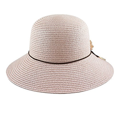 The Hat Depot Womens Floppy Summer Sun Beach Wide Brim Straw Hat - color: Fh12
