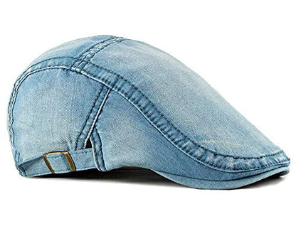 2 Pack Men's Cotton Flat Cap Ivy Gatsby Newsboy Hat - color: J