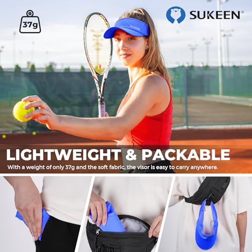 Sukeen Lightweight Sports Sun Visor Hat for Men Women - color: Blue