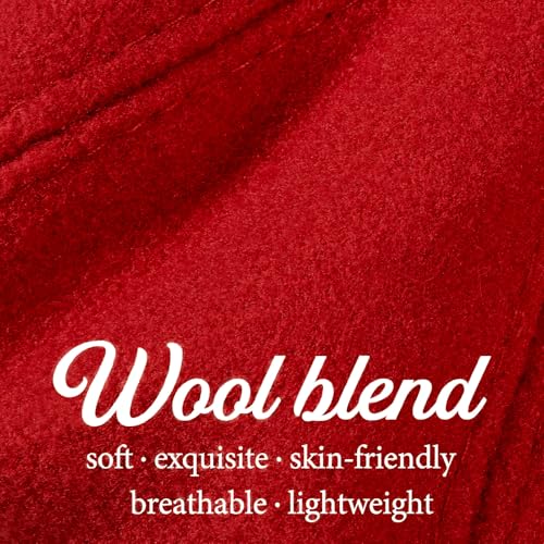 Women’s Newsboy Cap Wool Blend Retro Solid Color Girls Fashion Gatsby Cabbie Visor Beret Hat - color: Red