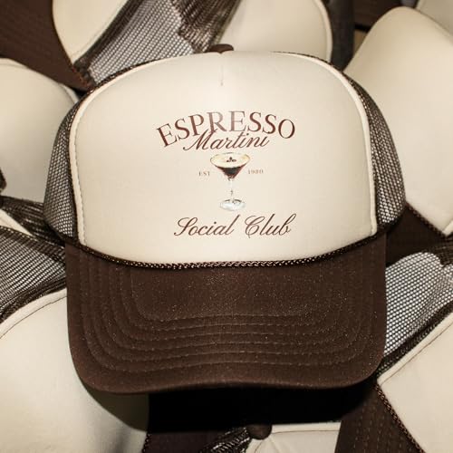 Espresso Martini Social Club Trucker Hat | Margs Tequila Drinking Funny Cute Drinks | Premium Snapback Hat for Men & Women - color: Pink