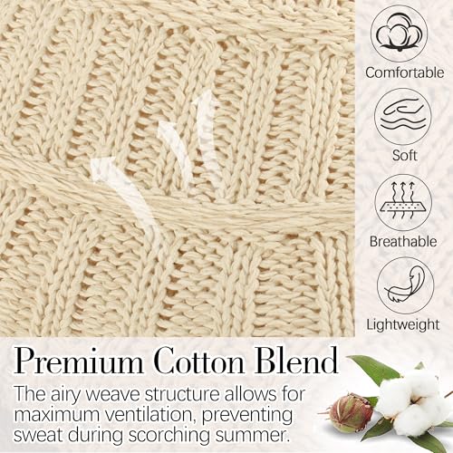 Breathable Cotton Bucket Hat Lightweight Packable Cloche Hat Sun Beach Cap - color: Beige