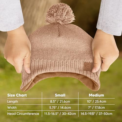KeaBabies Baby Beanies, Winter Baby Hats for Boys, Girls (Dune, 6-36M) - color: Dune