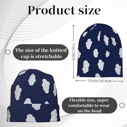 Unisex Stretch Knit Beanie Hat - color: White Cloud
