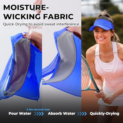 Sukeen Lightweight Sports Sun Visor Hat for Men Women - color: Blue