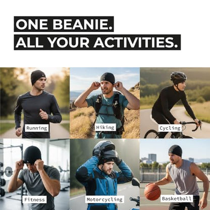 Helmet Liner Sweat Wicking Skull Cap Beanie. Ultimate Performance Moisture Wicking. Fits Under Helmets - color: American Black