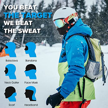 West Biking Balaclava Ski Mask Warm Face Mask for Cold Weather Lightweight Windproof Thermal Winter Scarf Face Mask Men Wome - color: Black-2