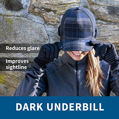 TrailHeads Women's Ponytail Trucker Hat, Running, Hiking & Outdoor Sports - color: Blue Plaid
