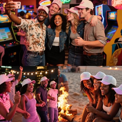Vintage Canvas Embroidery Funny Hats Put It On My Husband's Tab Hat Adjustable Baseball Cap for Men Women - color: All Trash No Trailer-pink