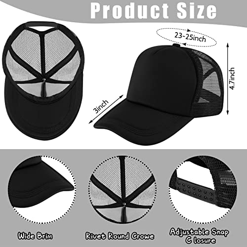 Hercicy 40 Pack Blank Trucker Hat Bulk - color: Black