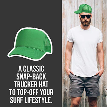 2 Packs Baseball Caps Blank Trucker Hats Summer Mesh Cap (2 FOR Price of 1) - color: Kelly