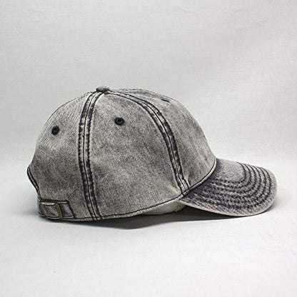 Heavy Washed Coated Canvas Wax-Look Adjustable Low Profile Men Women Baseball Cap - color: Snow Washed Charcoal Gray