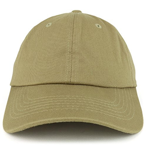 Trendy Apparel Shop Plain Unstructured Relaxed Style Dad Hat - color: Khaki