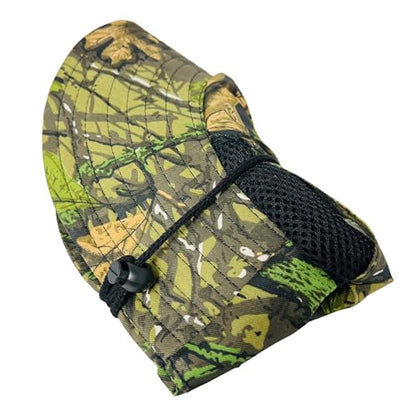 Packable and Adjustable Mesh Boonie Sun Hat with Neck Flap - color: Green Hardwoods Camo