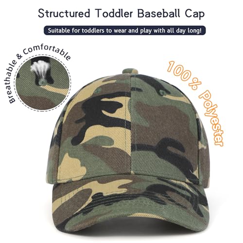 Durio Toddler Baseball Hat Adjustable Kids Hat for Boys Ages 3-8 - color: A Army Green Camouflage