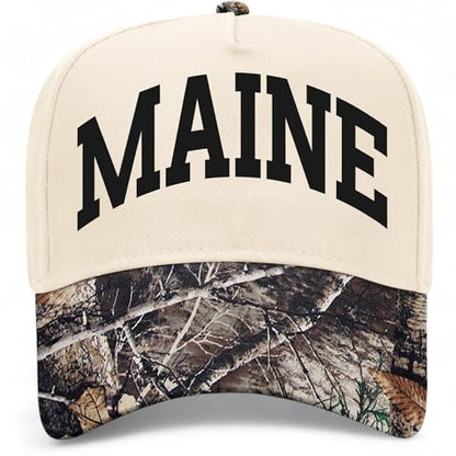 Maine Collegiate Hat - color: Tree Camo/Natural