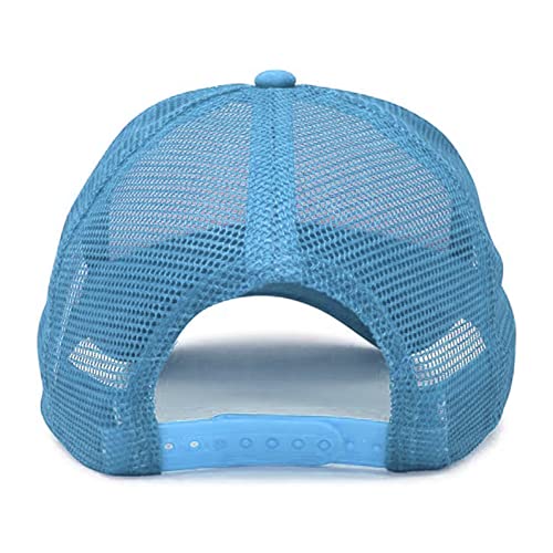 MR.R Sublimation Blanks Polyester Mesh Cap Mesh Hat Two Tone Trucker Summer Mesh Cap with Adjustable Snapback,2pcs per Pack - color: Light Blue