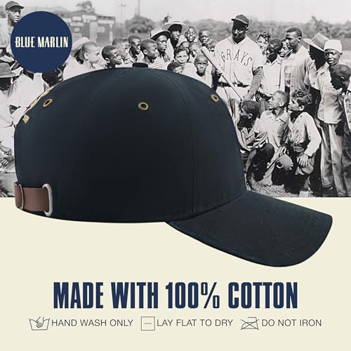 Blue Marlin Dad Hat, Adult Cotton Baseball Cap with Curved Brim, One Size. - color: Baltimore Black Sox