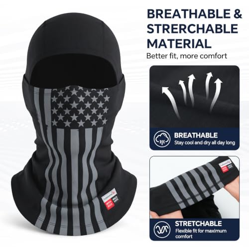 Fullsheild FR Balaclava CAT2 7oz Flame-Retardant Cotton Face Mask, NFPA2112 - color: Usa Flag