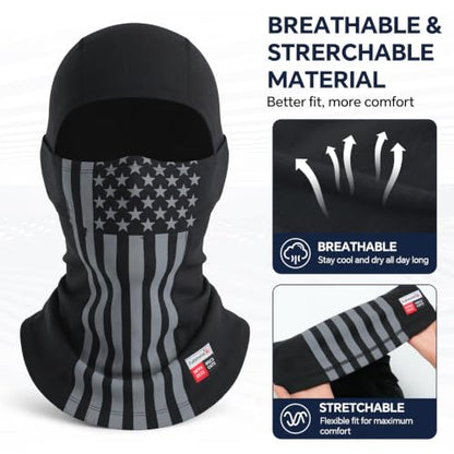 Fullsheild FR Balaclava CAT2 7oz Flame-Retardant Cotton Face Mask, NFPA2112 - color: Usa Flag