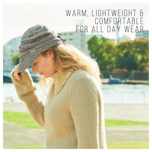 CHARM Organic Cotton Slouchy Visor Beanie - Women Slouch Hat Mens Baggy Knit Chemo Hat - color: Mix Black