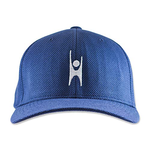 EvolveFISH Humanist Symbol Embroidered Adult Cool & Dry Sport Cap Hat - color: Navy, size: Large-X-Large