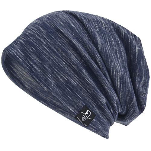 VECRY Men Slouch Hollow Beanie Thin Summer Cap Skullcap - color: Multi Navy1