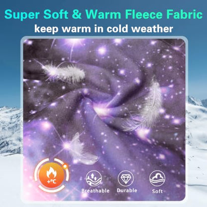 GoxRunx Kids Balaclava Ski Mask,Fleece Face Mask Neck Warmer for Boys Girls,Windproof Face Cover for Cold Weather - color: Starry Sky