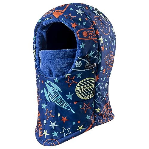 REDESS Winter Windproof Hat, Unisex Children Heavyweight Balaclava, Ski Mask with Thick Warm Fleece Face Cover - color: Light Blue2